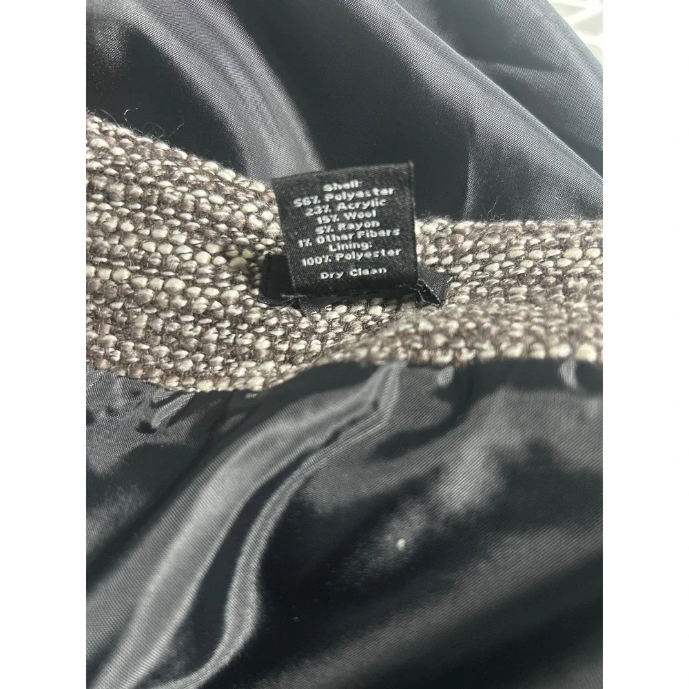 Ann Taylor Gray Tweed‎ Pencil Skirt Size 2 Textured Lined Professional Business